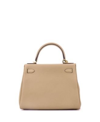 Kelly 28 Handbag Light Togo with Gold Hardware