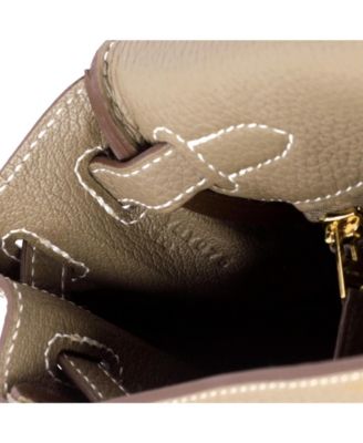 Kelly 25 Handbag Grey Togo with Gold Hardware