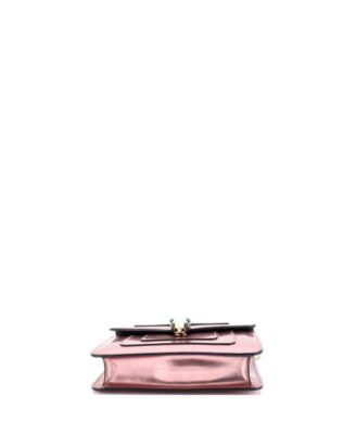  Small Serpenti Forever Square Shoulder Bag Metallic Leather