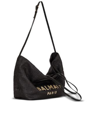  Track Tote Bag in Raffia and Calfskin