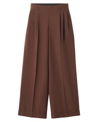  Wide-Leg Flannel Pants