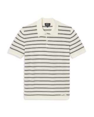 Short Sleeve Striped Polo Shirt