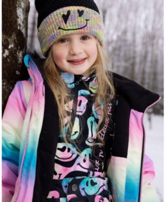 Girls' Two-Piece Thermal Underwear Set Smiley Face - Little Kid