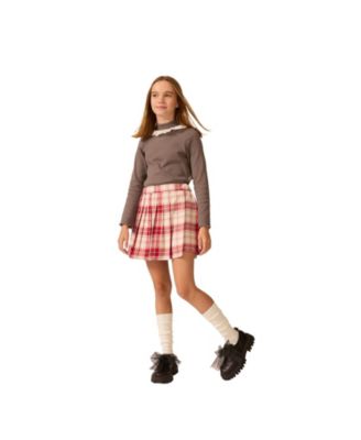 Unisex Ribbed Mock Neck Top with Lace Collar