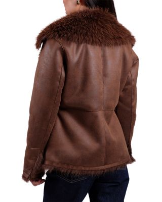 Faux Suede &amp; Shearling Jacket