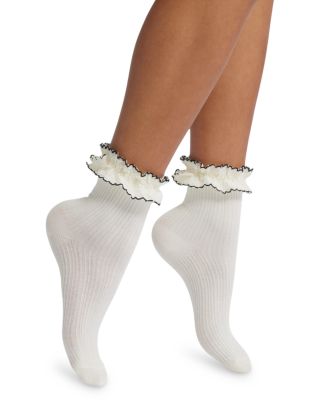 Sheer Frilly Ankle Socks