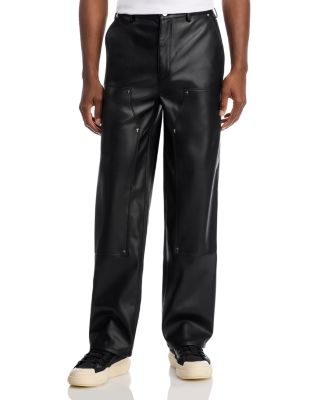 Faux Leather Carpenter Pants