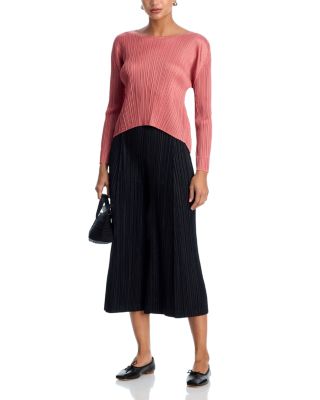 Pleated Long Sleeved Top