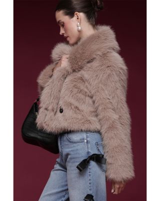 Cropped Faux Fur Coat