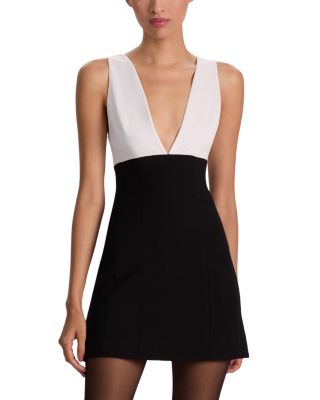 Mandy Deep Plunge Neck Mini Dress