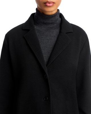 Textured Double Knit Notch Collar Jacket