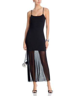 Mesh Skirt Knit Cami Dress - Exclusive 