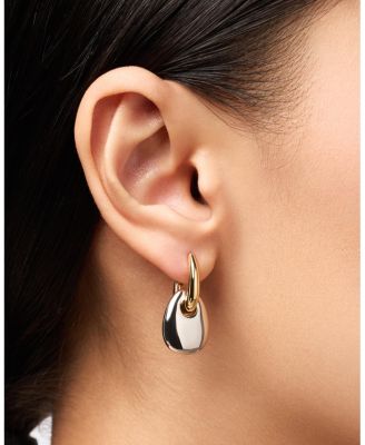  Kayla Two Tone Gold Drop Earrings