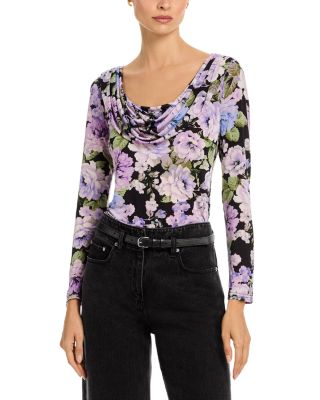 Bloom Jersey Deep Scoop Neck Long Sleeved Top - Exclusive
