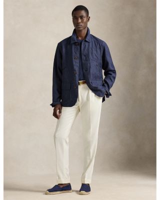 Linen Herringbone Utility Jacket