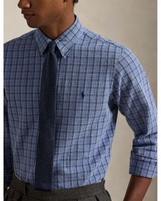 Classic Fit Plaid Oxford Button Down Shirt