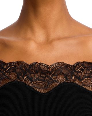 Lace Ribbed Camisole Top