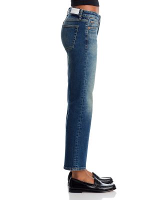 Slim Straight Crop Jeans in Smoke Water