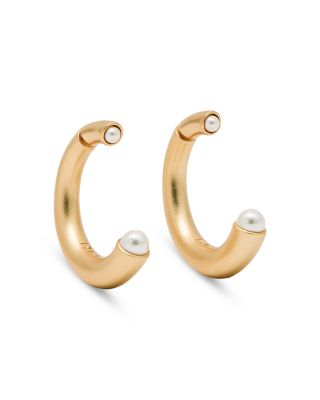 Anias Curve Hoop Earrings, 1.2" diameter