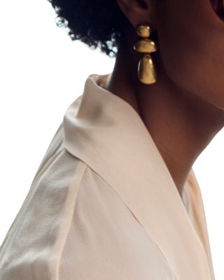 Dinah Dome Drop Earrings, 1.8"L