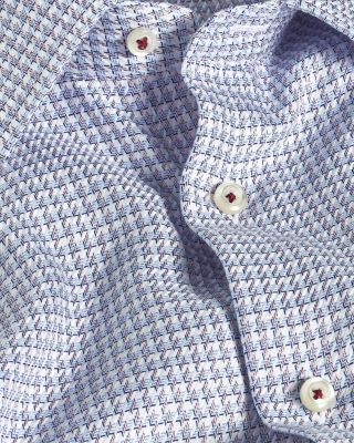 Trim Fit Twill Check Dress Shirt