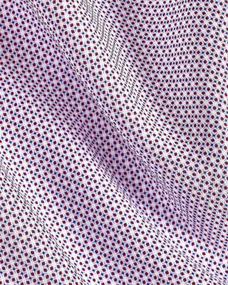 Trim Fit Micro Geometric Print Dress Shirt