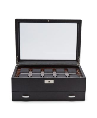 Roadster 10 Piece Watch Box with Drawer