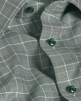 Trim Fit Twill Glen Check Dress Shirt