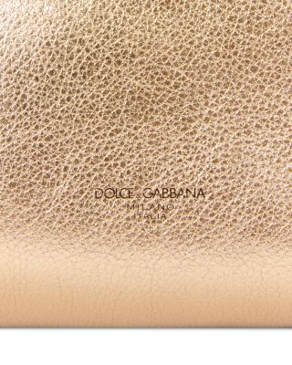 Metallic Leather Top Handle Bag