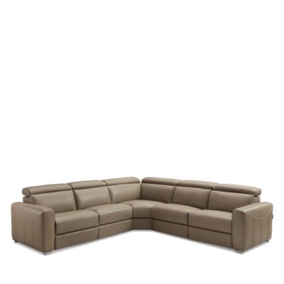 Gemma 5-Piece Power Reclining Leather Sectional