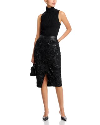 Vivienne Faux Wrap Lace Skirt