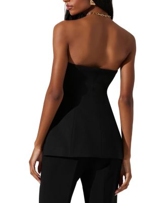 Milani Strapless Slim Fit Button Front Top