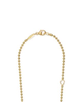 18K Yellow Gold Fizz Diamond Bezel Circle Pendant Necklace, 16-18"