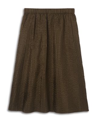 Quilted Silk A Line Skirt