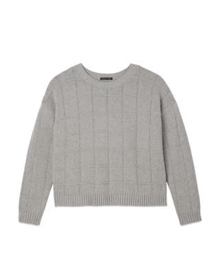 Pointelle Grid Sweater