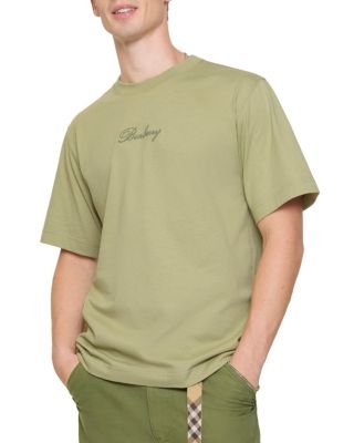 Check Cursive Logo Cotton T-shirt