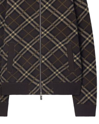  Check Wool Bomber Jacket