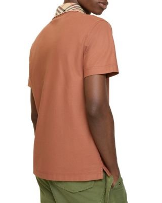  Check Collar Cotton Polo Shirt