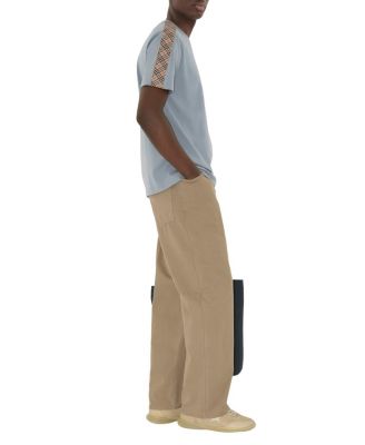 Check Trim Cotton T-shirt