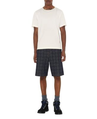 Check Trim Cotton T-shirt