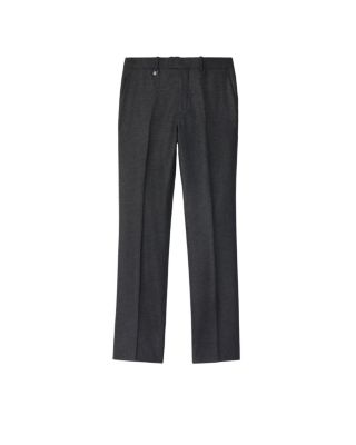 Check Wool Cashmere Tailored Trousers