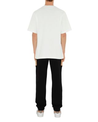  Check Panel Cotton Jogging Pants