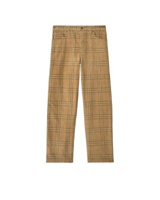 Check Corduroy Trousers