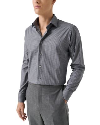 Slim Fit Button Front Twill Shirt