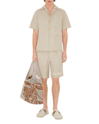  Relaxed Fit Knot Logo Cotton Poplin Shirt