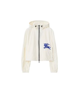  Cropped Nylon Hooded Jacket