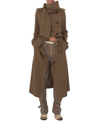  Long Silk Scarf Trench Coat