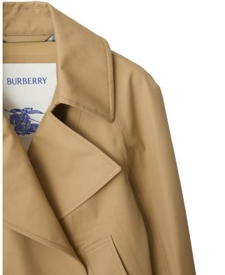 Cropped Cotton Trench Jacket