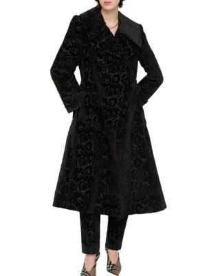 Vine Silk Blend Velvet Tailored Coat
