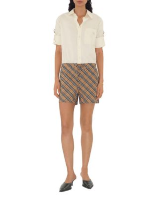 Check Cotton Pyjama Shorts